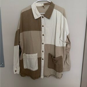 Fantastic Fawn - Patchwork Beige and Cream Unisex Jacket